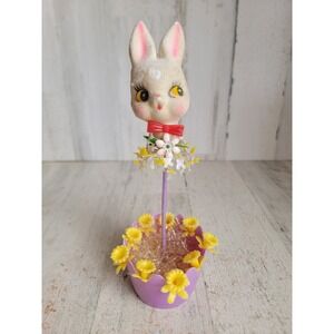 Easter unlimited vintage flocked mini flower pot floral unique spring home decor